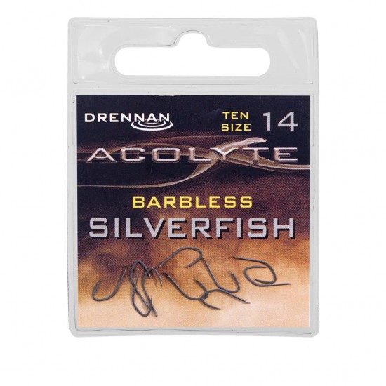 Carlige Drennan - Acolyte Silverfish Barbless Nr. 14 Carlige Drennan - Acolyte Silverfish Barbless Nr. 14